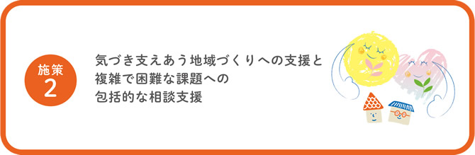 施策２気づき支えあう地域づくりへの支援と複雑で困難な課題への包括的な相談支援